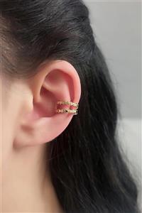 Çlk Accessories Kadın Tekli Iki Sıra Yıldız Ear Cuff /kıkırdak Küpe Trküpe3781 B31753