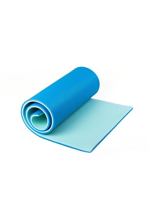 vegatek Turkuaz Çift Renkli Pilates Minderi Yoga Matı 180 cm X 60 cm X 1.0 cm