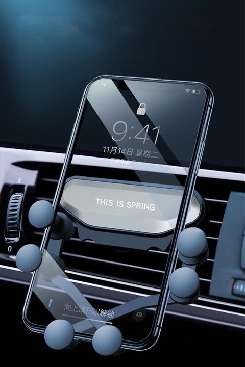 Buffer 6 Nokta Destekli Tasarımlı Araç İçi Siyah Telefon Tutucu