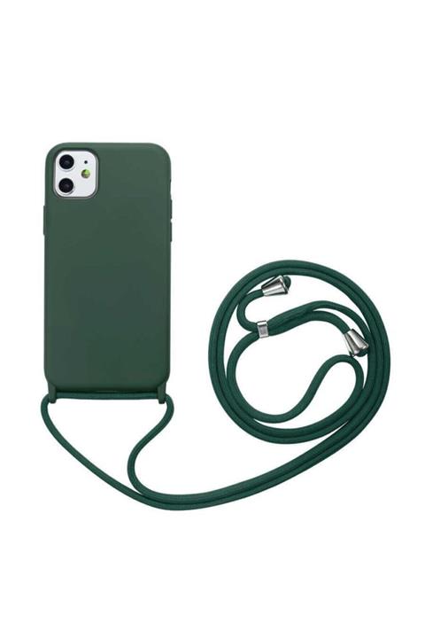 zore Iphone 11 Kılıf Silikon Ipli Boyun Askılı Pürüzsüz Ropi