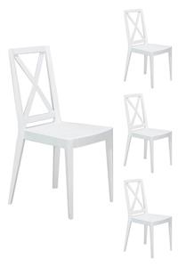 SANDALİE 4 Adet Fiona Beyaz Sandalye / Balkon-bahçe-mutfak
