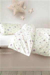 Hibboux Star White Bebek Nevresim Seti - W.Lavender