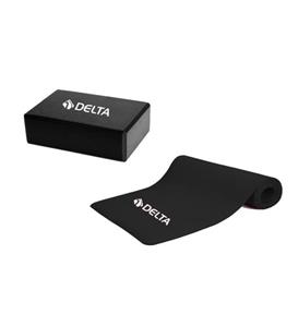 Delta 10 mm Yoga Mat-Yoga Minderi ve Yoga Blok-Yoga Köpüğü Siyah