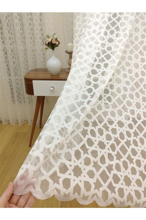 Esse Home Örme Dantel Tül Perde, 150x260, Sık Pile, 1/3