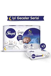 Sleepy Gece Külotu Lavanta Yağlı 4 Numara Maxi 90 Adet + Lavanta Yağlı Masaj Ve Temizlik Havlusu 3X40