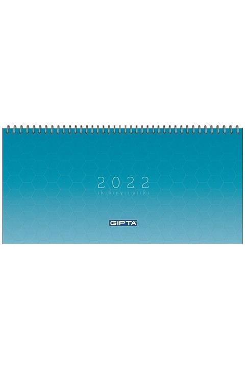 Gıpta Parc 2022 Haftalık Spiralli Masa Takvimi 16x33 Cm (506-pxk) Turkuaz