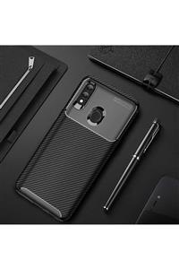 Huawei P Smart 2019 Kılıf Karbon Fiber Tasarımlı Dayanıklı Negro Model