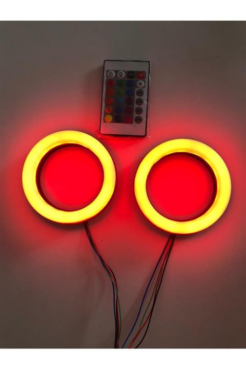 GENÇ GARAJ Garantili 120 Mm O Model Rgb Çok Renkli Kumandalı Angel Led