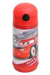 Frocx Cars Erkek Çocuk Çelik Matara Suluk Matara 350 Ml Kırmızı