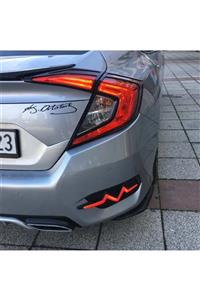 Honda Civic Fc5 2016 - 2021 Arka Stop Kaplaması Petek Dizayn