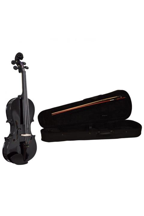 İDOL Keman 1/2 Veya 2/4 Siyah Parlak Tam Set