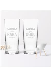 BK Babalar Gününe Özel Ikili Baba Oğul Rakı Bardağı Seti - 3