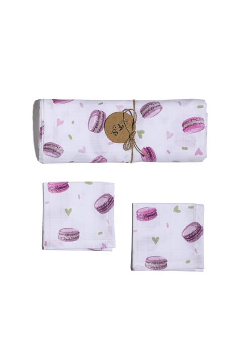 F.S. BABY F.s.baby %100 Doğal Pamuk Müslin Örtü - [ 2 Ad. Mendil Hediye! ]