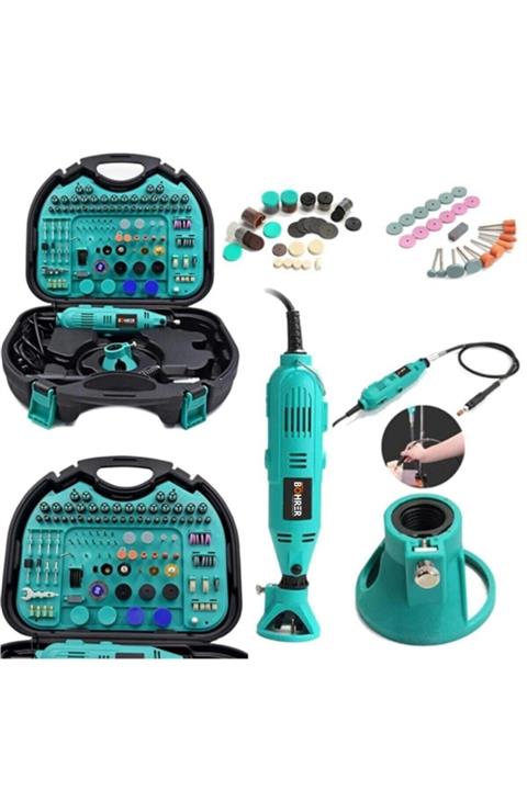 BÖHRER Alman 252 Parça 320 Watt 6 Kademe Devir Ayarlı Hobi Gravür Seti Mini Taşlama Gravür Seti