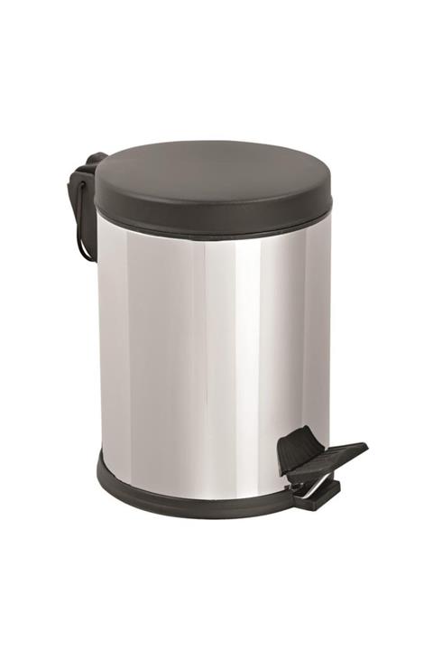 evvehediyelikesya Metal Mikro Pedallı Metal Renk Çöp Kovası 3 Lt
