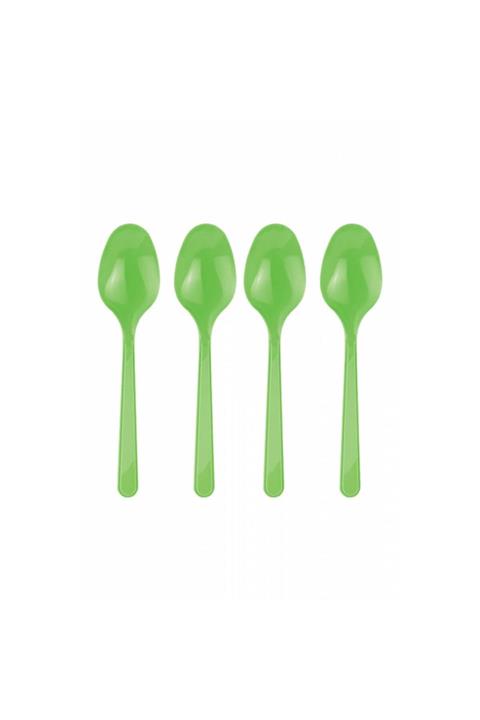 pazaristanbul Yeşil Piev Kullan At Lüks Plastik Kaşık 10'lu