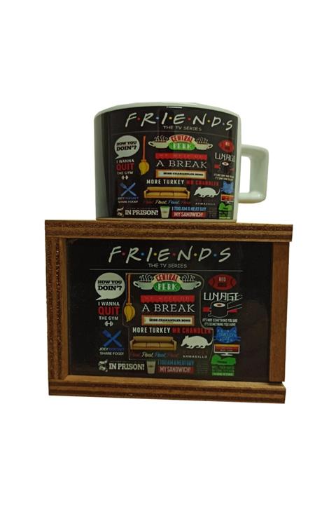 Art&Gift Friends Tasarımlı Ahşap Kutulu Kupa Bardak