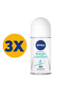 Nivea Kadın Roll On Deodorant Fresh Comfort 50 ml 3'lü