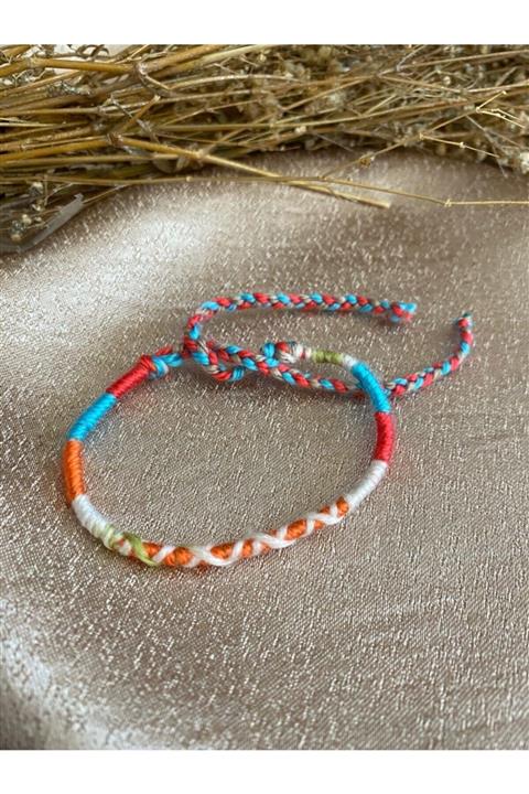 Markiz Takı Renkli Ip Halhal Bileklik Modeli 15