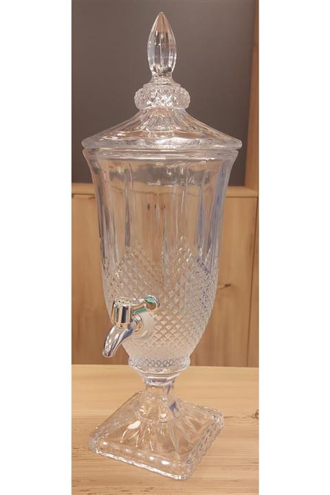 NİLÜFER HOME Kristal Cam Sebil Musluklu Şerbetlik 2,2 Litre