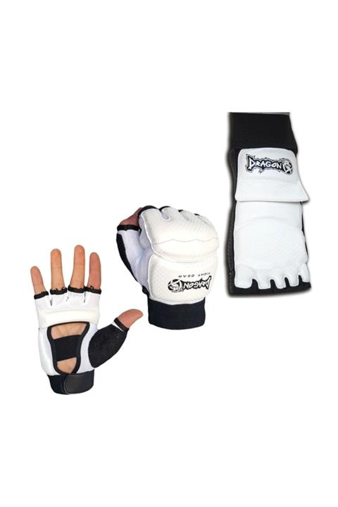 Dragon Taekwondo Eldiveni Ve Ayak Koruyucu Seti Tekvando 2'li Set L Beden