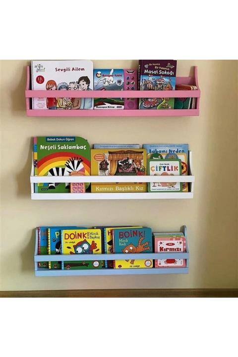 Nitelik Mobilya Üçlü Linar Lake Montessori Kitaplık