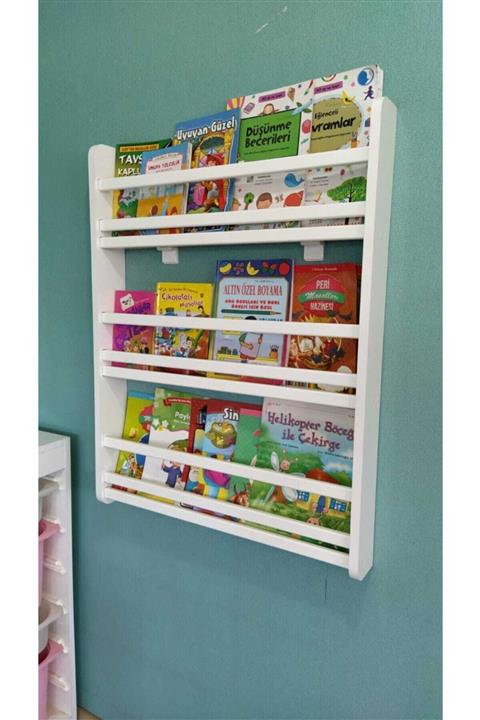 Mihenk Safir Montessori Kitaplık Çocuk Odası Kitaplık 3 Raflı Mdf