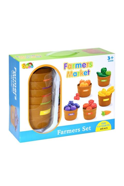 BİRLİK TOYS 2101 Kovalı Çiftçi Marketi (sebze-meyve Seti)