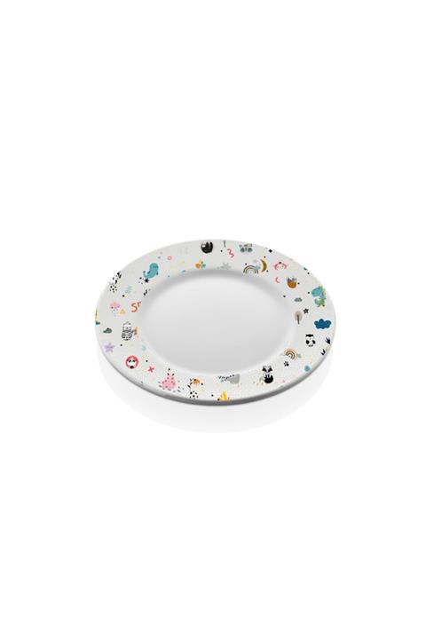 HibanaHome Melamin Çocuk Figürlü Yemek Tabak 23cm