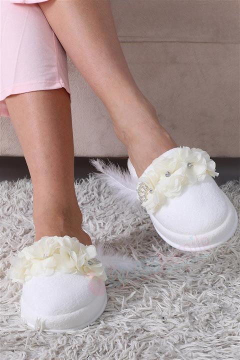 lohusahamile Lh12081 Ekru Lotus Lohusa Terliği