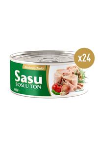 SASU SOSLUTON Sasu Akdeniz Usulü Ton Balığı 1 Koli 24x160 Gr Bütün Dilim