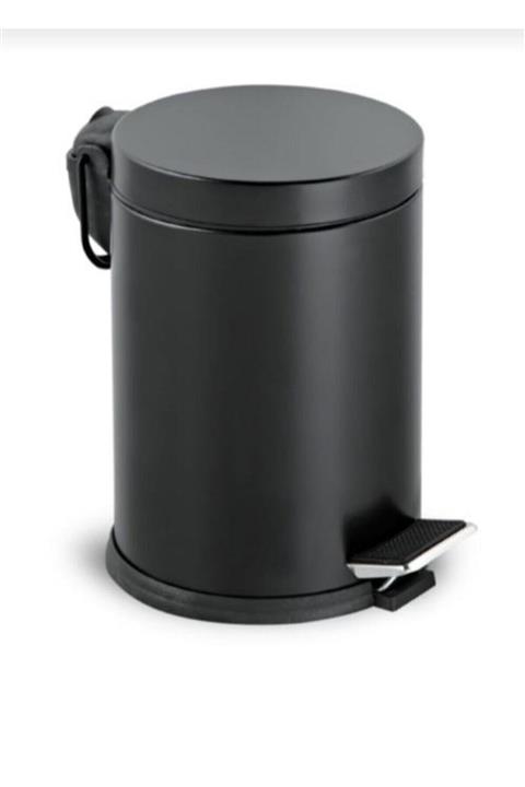 my wood Siyah Renkli Paslanmaz Çöp Kovası 5 lt