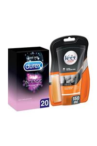 Durex Intense 20li Prezervatif + Veet For Men Duşta Tüy Dökücü Krem 150 ml