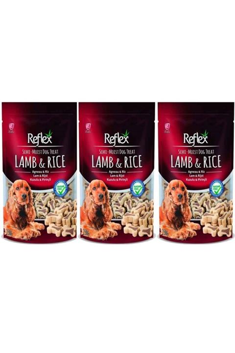 Reflex Kuzu Etli Ve Pirinçli Küçük Irk Köpek Ödülü 150 gr 3'lü Set