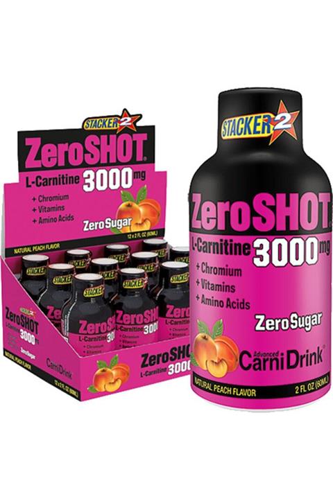 Zero Shot Şeftali Aromalı L-carnitine 3000 Mg 12 X 60 ml