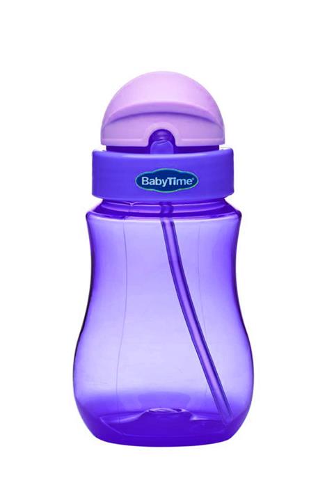 Babytime Bt500 Renkli Pipetli Bardak - Mor