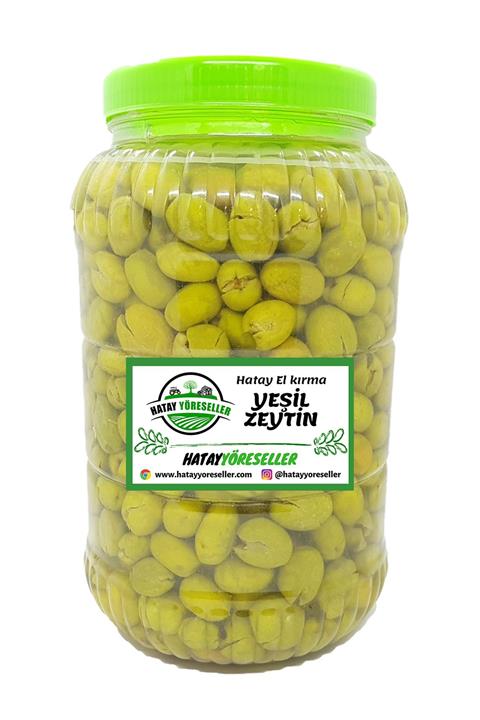 Hatay Yöreseller Yeşil Zeytin El Kırma Yeni Sezon Ev Yapımı 3 Kg