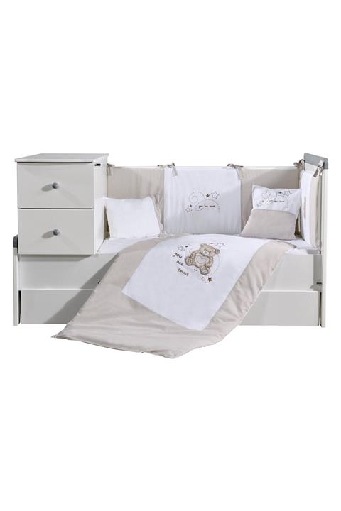 Meltem Smart Bear Nakışlı Bebek Uyku Seti - 80x130 cm