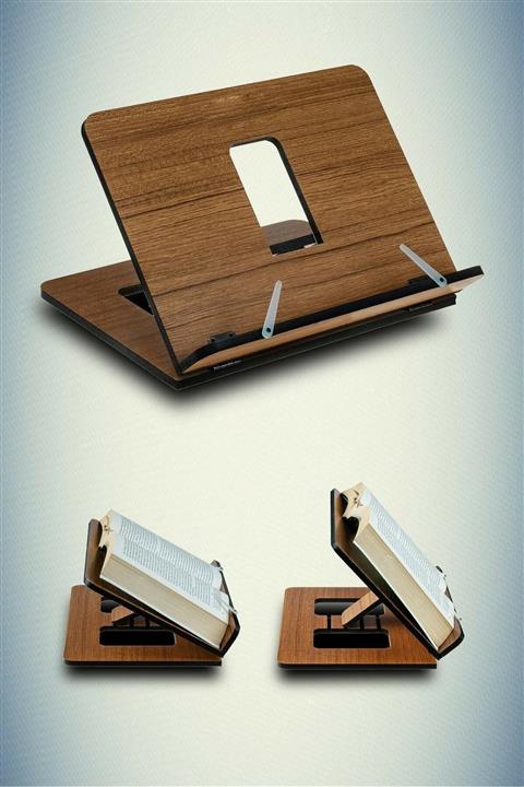 SepetPlus Ahşap Kitap Okuma Ve Tablet Standı Kahverengi