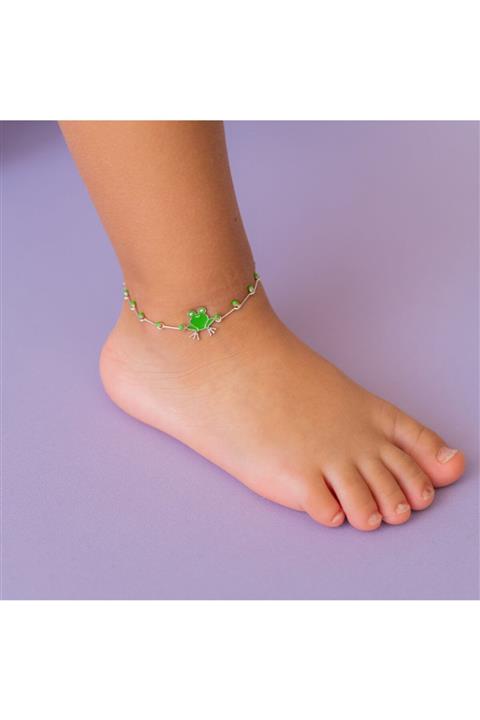 Milk & Moo Çaça Kurbağa Gümüş Küçük Çocuk Halhal