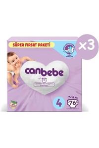 Canbebe Süper Fırsat Paketi Bebek Bezi 4 Numara Maxi 76x3 228 Adet