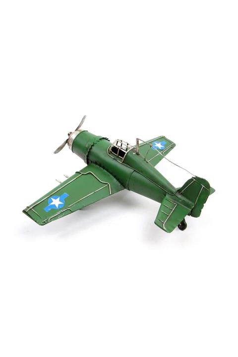 Berrinstore Dekoratif Metal Uçak Biblo Dekoratif H-hediyelik