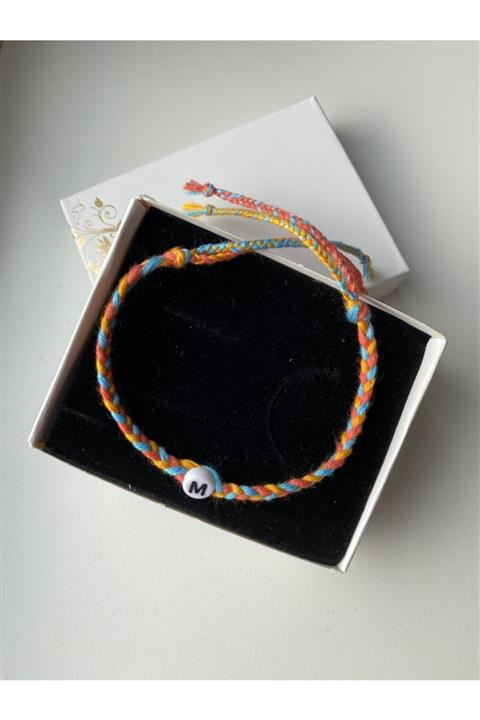 PARMAK'S Unisex Beyaz M Harfi Örgü Halhal