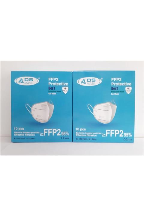 ds mask Telli Ve Tek Tek Ambalajlı Maske 10'lu 2 Kutu 20 Adet Ffp2