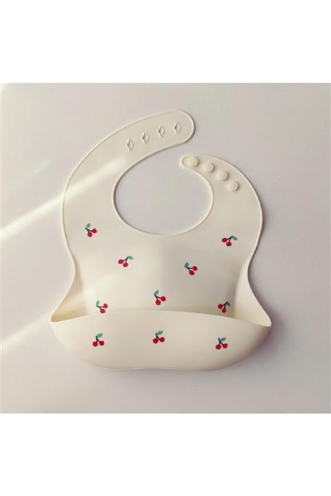 Hellolittleone Cherry Silikon Mama Önlüğü