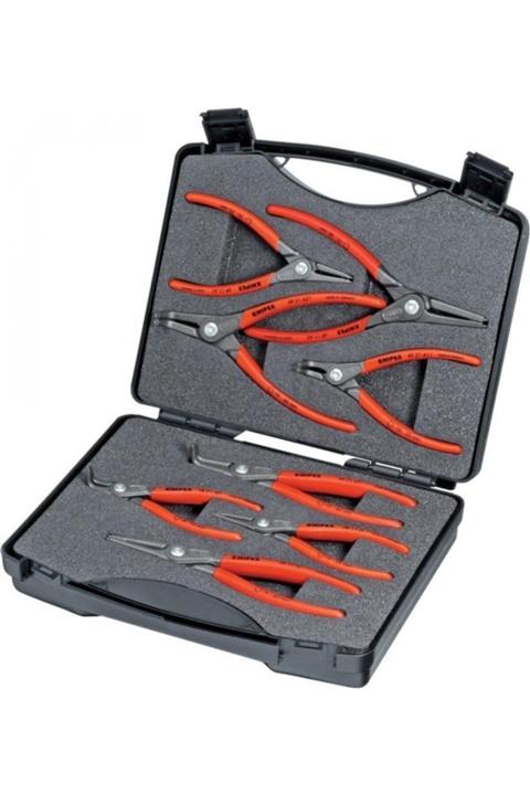 Knipex 00 21 25 Ağır Hizmet Segman Pensesi Seti, 8 Parçalı