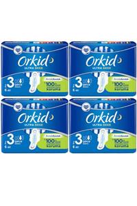 Orkid Ultra Extra Hijyenik Ped Gece Tekli Paket 6'lı X 4 Paket