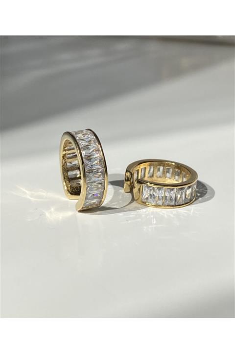 Vi store Baget Taşlı Kılırdak Küpesi Earcuff