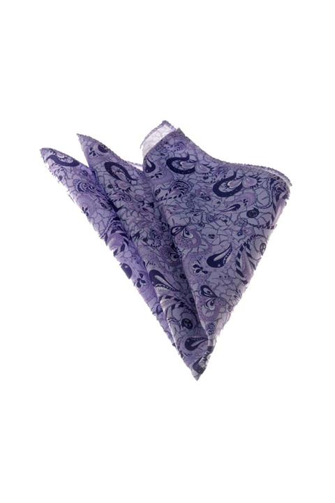 Exve Exclusive Mor Şal Desen Yaka Cep Mendili