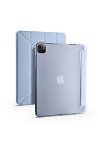 AktarMobile Ipad Pro 12.9 5. Nesil 2021 M1 Uyumlu Kılıf Kalem Bölmeli Premium Akıllı Kapak Standlı Smart Cover